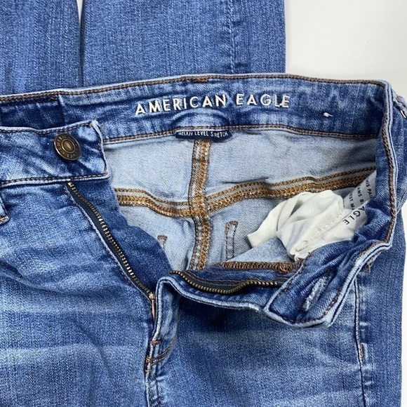 American Eagle Next Level Stretch Hi-Rise Distressed Jegging 6 Long - Picture 11 of 14